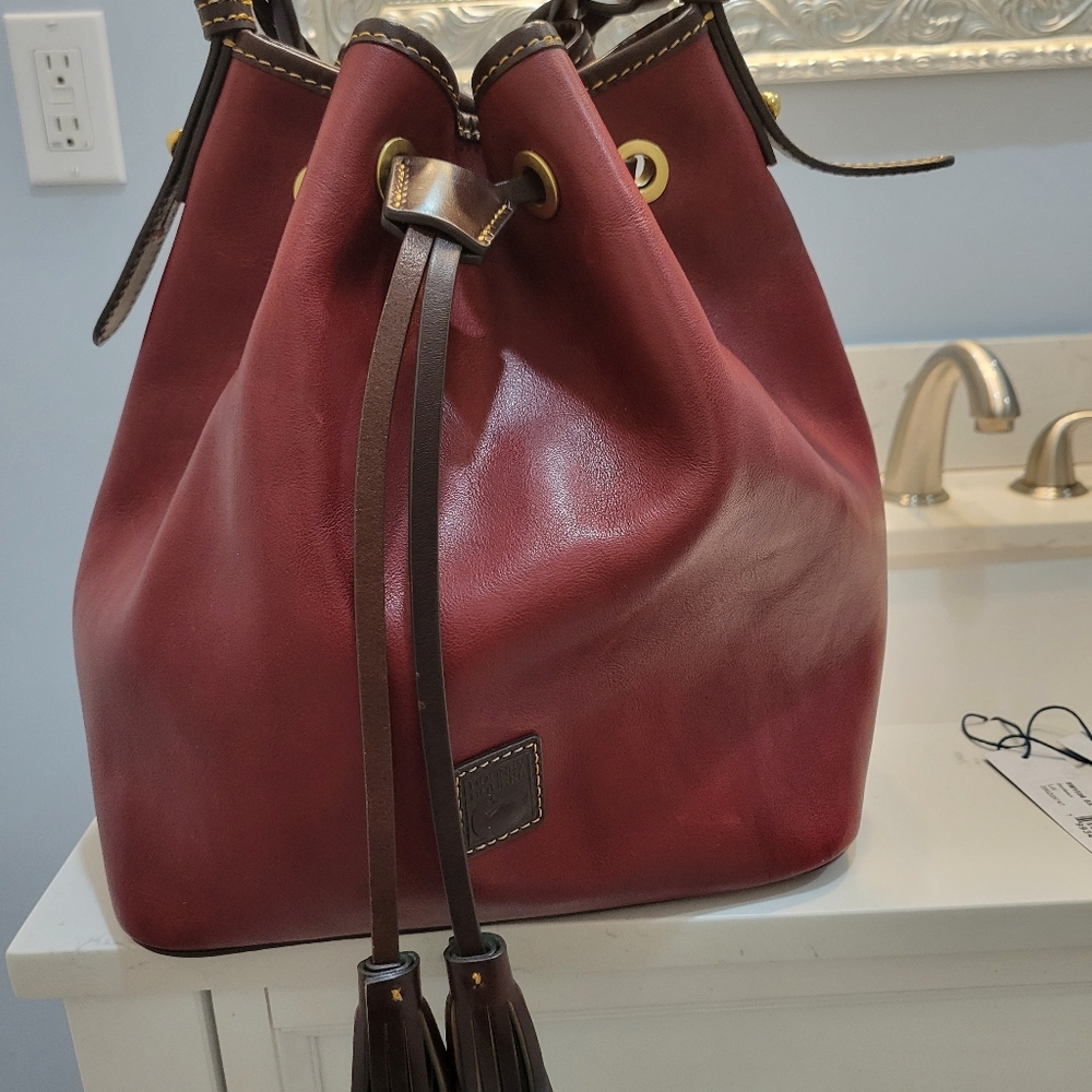 Dooney & Bourke Florentine Bordeaux Tasha Satchel